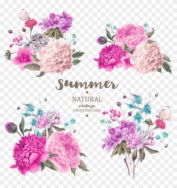 Wedding Invitation Flower Bouquet Euclidean Vector - Illustration Pivoine Vintage