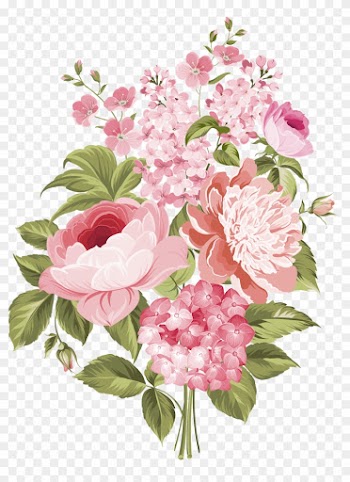 Wedding Invitation Flower Drawing Illustration - Blue Flower Drawing Png