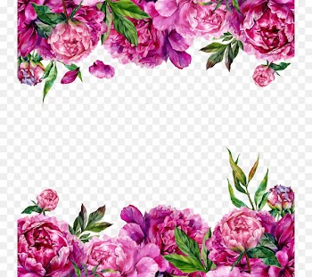 Wedding invitation Flower Greeting card Peony - Flowers Border 