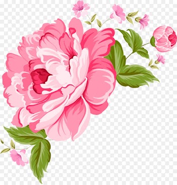 Wedding invitation Flower Picture frame Illustration - Painted red flowers 