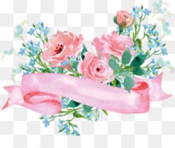 Wedding invitation Flower Rose Clip art - Pink watercolor hand painted floral ring flower rattan border 