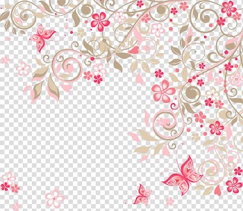 Wedding invitation Flower Rose , Romantic pink flowers background, of pink flowers artwork with blue background transparent background PNG clipart