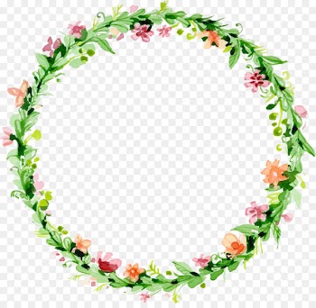 Wedding invitation Flower - Vector green garland 