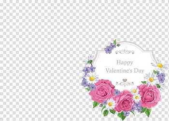 Wedding invitation Flower Wreath, Beautifully decorated with flowers Valentine tag transparent background PNG clipart