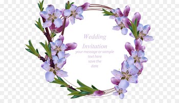 Wedding invitation Flower Wreath Stock illustration Euclidean vector - Vector hand painted purple wreath 