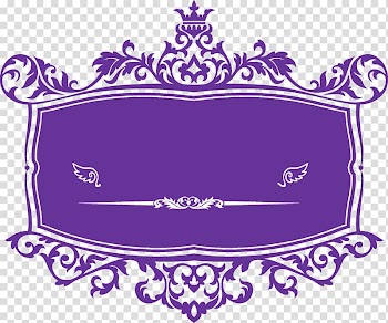 Wedding invitation frame Decorative arts , Crown pattern purple logo transparent background PNG clipart