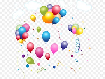 Wedding invitation Gas balloon Party - Hand colored balloons flying streamers 