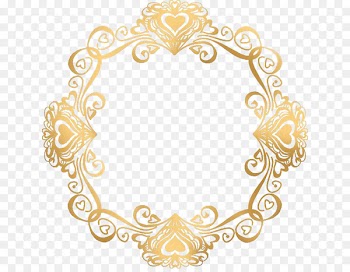 Wedding invitation Gold Picture frame - European gold border love 