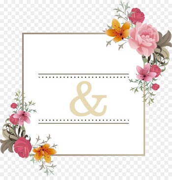 Wedding invitation Greeting card Get-well card E-card Clip art - Pink fresh flower frame 