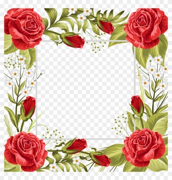 Wedding Invitation Greeting Card Rose Flower - Moldura Para Convite Flores