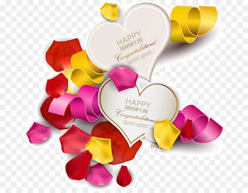 Wedding invitation Greeting card Valentines Day - Hand drawn heart-shaped diamond pattern streamer 