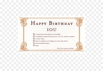 Wedding invitation Greeting & Note Cards Birthday Gift IOU - voucher coupons 