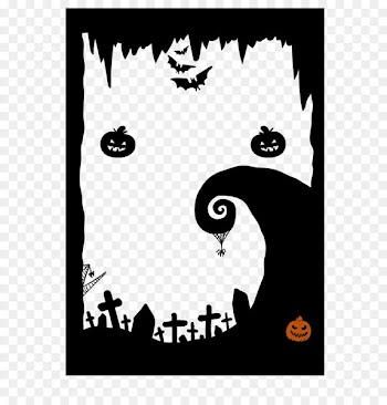 Wedding invitation Halloween Costume party Poster - Vector Halloween frame 