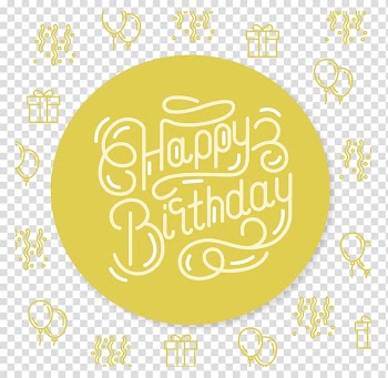 Wedding invitation Happy Birthday to You Greeting card, Birthday card design transparent background PNG clipart