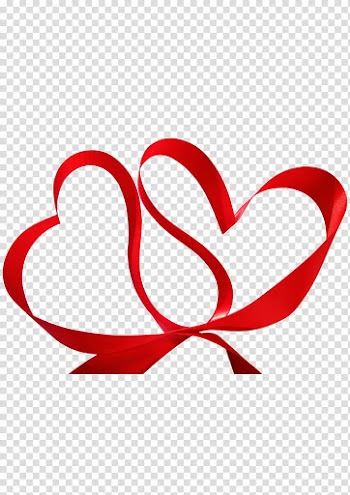 Wedding invitation Heart , Red Ribbon transparent background PNG clipart