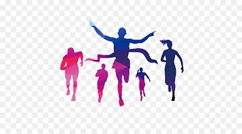 Wedding invitation Indira Marathon Running Greeting card - Vector fitness 