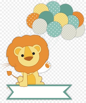 Wedding invitation Lion Baby shower Infant - Cartoon lion vector 