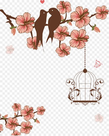 Wedding invitation Lovebird Birdcage - Lovebirds Wedding 