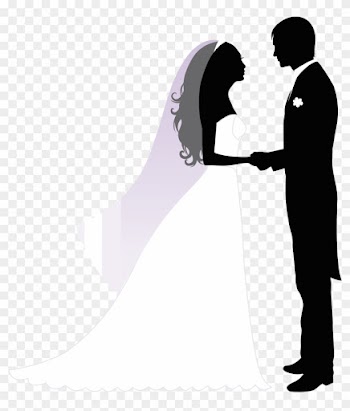 Wedding Invitation Marriage Bridegroom - Silhouette Of A Married Couple