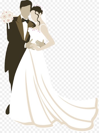 Wedding invitation Marriage Bridegroom - Vector bride and groom 