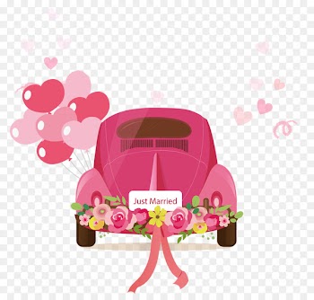 Wedding invitation Marriage - Cartoon car 