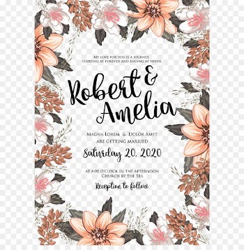 Wedding invitation Marriage Flower Floral design - Vector flowers invitations 