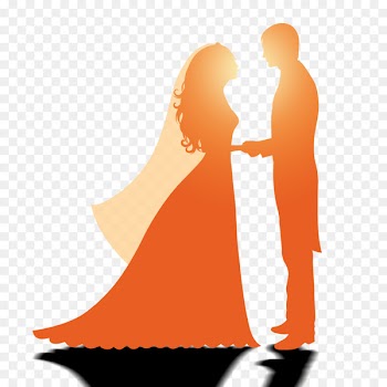 Wedding invitation Marriage Silhouette - Wedding couple decorative pattern 