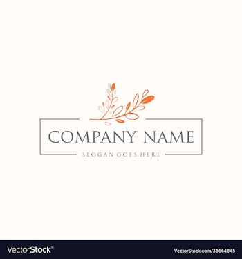 wedding invitation monogram leaf logo floral