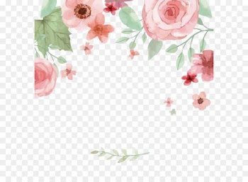 Wedding invitation National Grandparents Day Greeting card Save the date - Vector watercolor flowers 