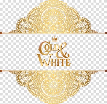Wedding invitation Ornament Gold Pattern, European border pattern golden luxury atmosphere, Gold & White logo transparent background PNG clipart