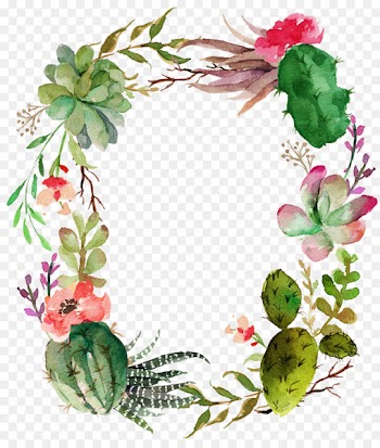 Wedding invitation Paper Bridal shower Succulent plant - Fresh flower garland 