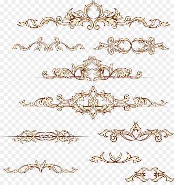 Wedding invitation Paper Clip art - Bronzing wedding invitation border 