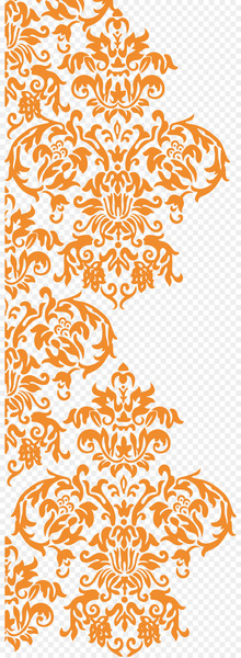 Wedding invitation Paper Damask Clip art - Vector orange pattern 