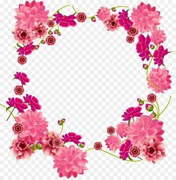 Wedding invitation Paper Flower Greeting card - Pink flowers Vector 