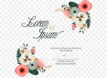Wedding invitation Paper Flower Party - Romantic flowers wedding invitations 