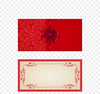 Wedding invitation Paper Greeting card Business card - Hand painted red card invitation card 