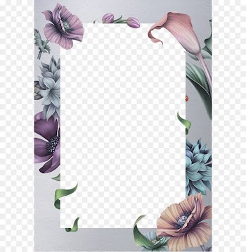 Wedding invitation Paper Idea - Beautiful flowers border 
