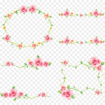 Wedding invitation Paper Picture Frames - Pink flower 
