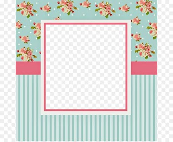 Wedding invitation Paper Shabby chic Blue Wallpaper - Blue floral frame 