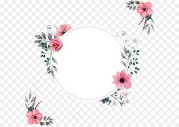 Wedding invitation Picture frame - A pink border of water 