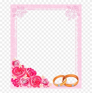 Wedding Invitation Picture Frame Clip Art - Wedding Invitation Frame Pink Borders