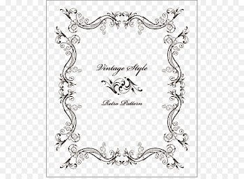 Wedding invitation Picture frame Ornament Vintage clothing - Hand painted black frame png picture 