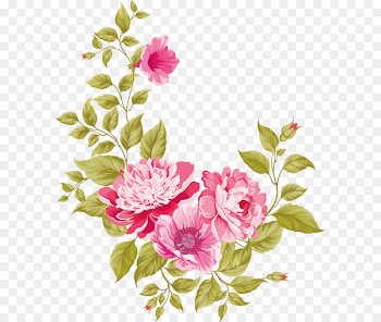 Wedding invitation Pink flowers Greeting card - Flowers vector material 