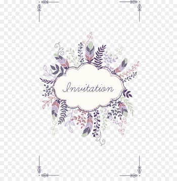 Wedding invitation Save the date Greeting card - Elegant wedding pattern 
