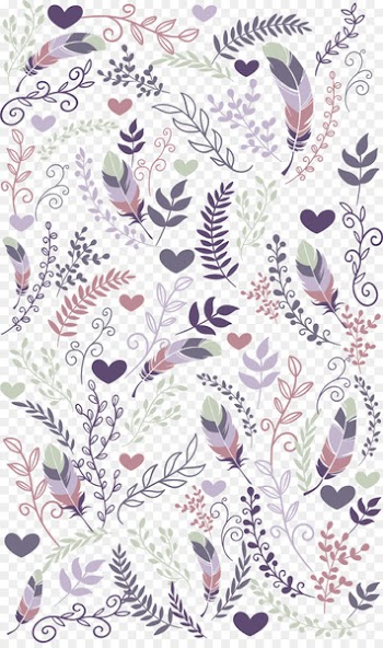 Wedding invitation Save the date Greeting card - Purple feather plant background 