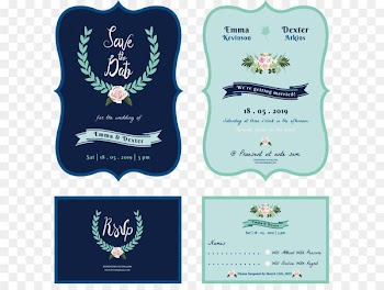 Wedding invitation Save the date Illustration - Cartoon wedding invitation design 