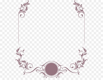 Wedding invitation Shutterstock - Elegant curly grass pattern border letterhead design vector material 