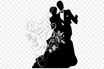 Wedding invitation Silhouette Bridal shower Bride - bride and groom 