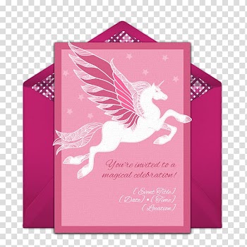 Wedding invitation Template Birthday Party, unicorn birthday transparent background PNG clipart