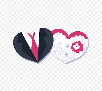 Wedding invitation Template - Heart-shaped,Bride and groom,Vector,Decorative background 